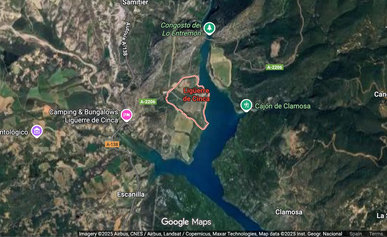 Mapa Ligüerre de Cinca